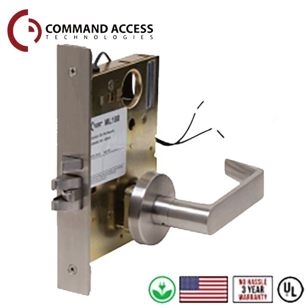 Grd1 24V Fail Safe Mortise Storeroom Lock L6 Lever Satin Chrome